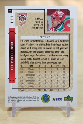 1999-00 Upper Deck Swedish Base #82 Peter Berndtsson - Frolunda | eBay