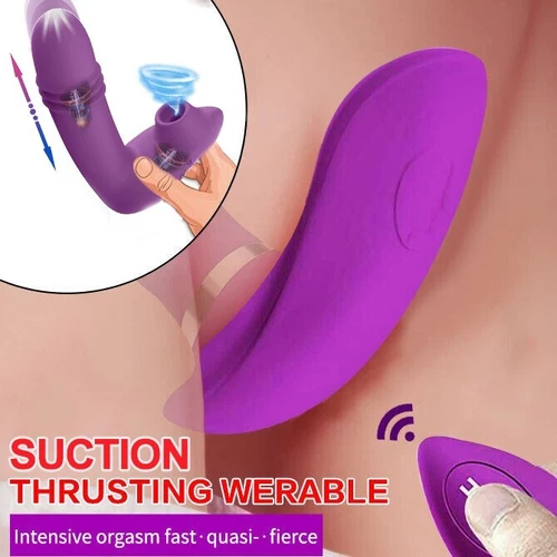 Wearable Thrusting Vibrator Clit Sucking Dildo G-Spot Massager Sex Toy for Women - Picture 8 of 11