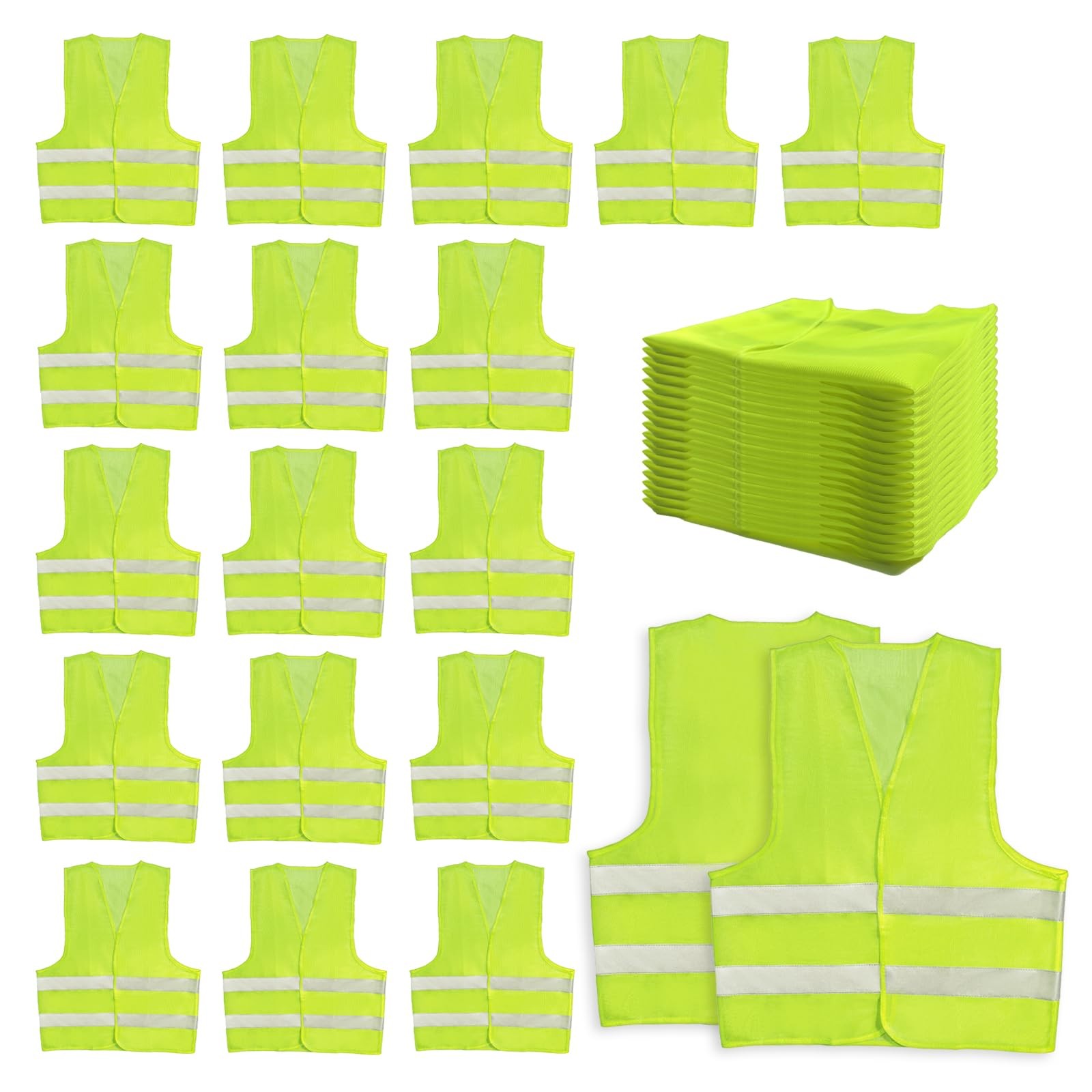 Ayearparty 36 Pack High Visibility Safety Vest Yellow
