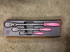 Snap-on Tools 3pc  pink FLEX Ratchet Set RAT3HLFDPP