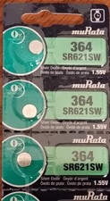 3 Pc's Murata/SONY 364 SR716SW Silver Oxide Battery Use by 10-2032
