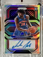 2020-21 Prizm Isaiah Stewart Rookie Penmanship RC Prizm Silver Auto #RP-IST