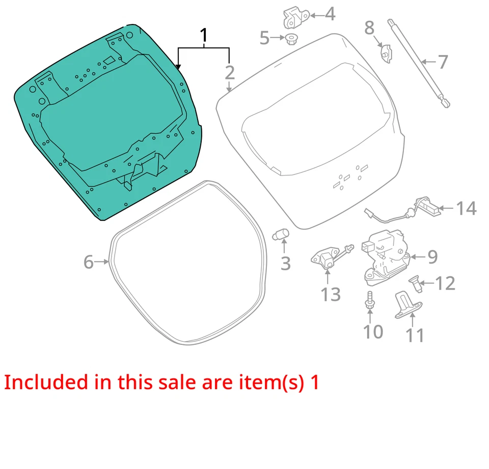 Se adapta a la tapa del maletero del portón trasero Nissan LEAF 18-23 con cámara de visión trasera azul = RAYO OEM Foto 4 de 4