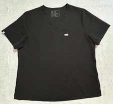 FIGS Scrub Shirt Top Womens XXL Black Catarina Technical Collection FW1000