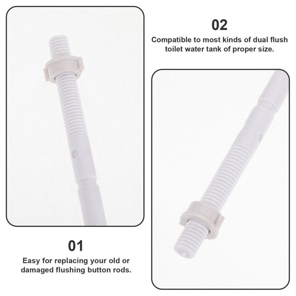 Toilet Button Screw Rods Dual Push Buttons Bathroom Toilet Flush Button ...