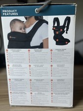 Ergobaby 360 Baby Carrier Black Mesh Panel Adjustable Buckle Sun/Rain Cover