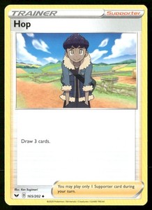 Hop 165/202 Sword & Shield Base Set Uncommon Trainer Supporter