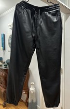 Express Black Leather Women s Pants Size Medium