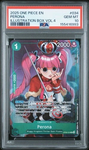Perona (Illustration Box Vol.4) OP09-034 One Piece Promotion Cards PSA 10