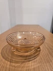 Pink Manhattan Beehive 3 Footed Candy Dish Anchor Hocking Depression Glass 6 in