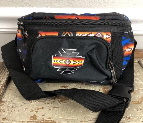 Native American Southwest Print Fanny Pack Black Aztec 40” - 60” Waist XL-4XL