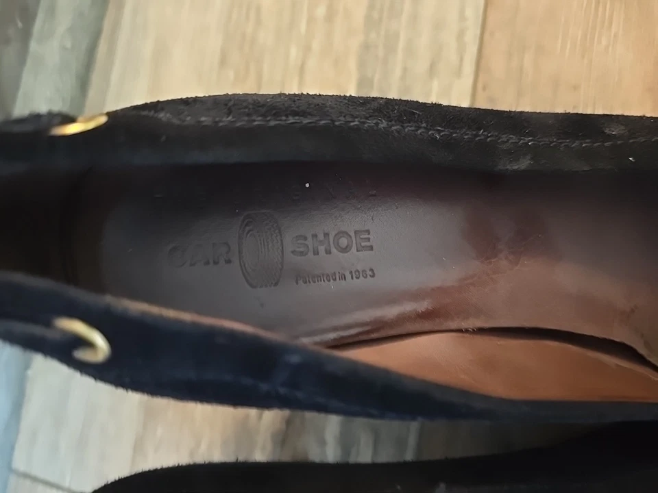 Zapatos de salón The Original Car de gamuza con tacón de gatito punta hebilla negra talla 37 Foto 4 de 4