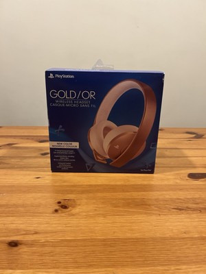 New Sony Playstation PS4 Gold Headset Rose Gold Brand New