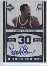 2011-12 Limited Retired Numbers Signatures 38/99 George McGinnis #7 Auto HOF 0q0