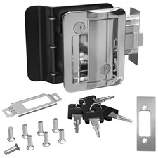RV Travel Trailer Entry Door Lock Polar Chrome Paddle Deadbolt