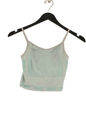 Puma Damen Top S blau Nylon mit Elasthan cropped