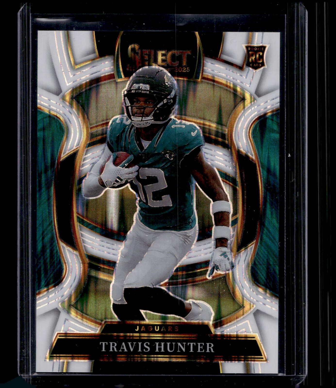 2025 Panini Select #28 Travis Hunter White Prizm Shock #/799