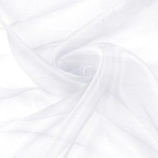 VACVELT Sheer Organza Fabric by The Yard, 60 Inch Wide White Organza Fabric Bolt