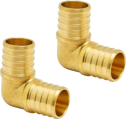 (25-Pack) 1/2 Inch Tee PEX Brass Crimp Fitting, Pex Tubing Fitting No