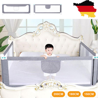 150/180/200cm Bettgitter Rausfallschutz Baby Fall Bettschutz Kinderbettgitter 