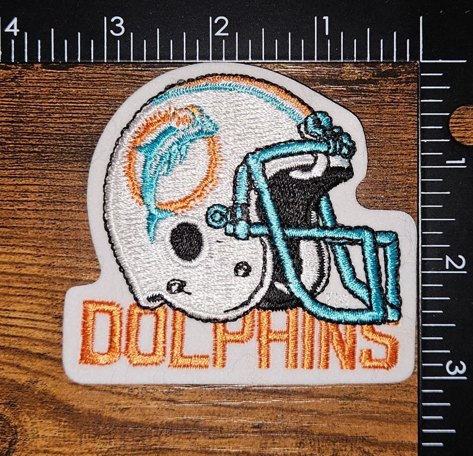 Miami Dolphins Football Patch Collectible Vintage NFL Team 1980's Helmet Logo