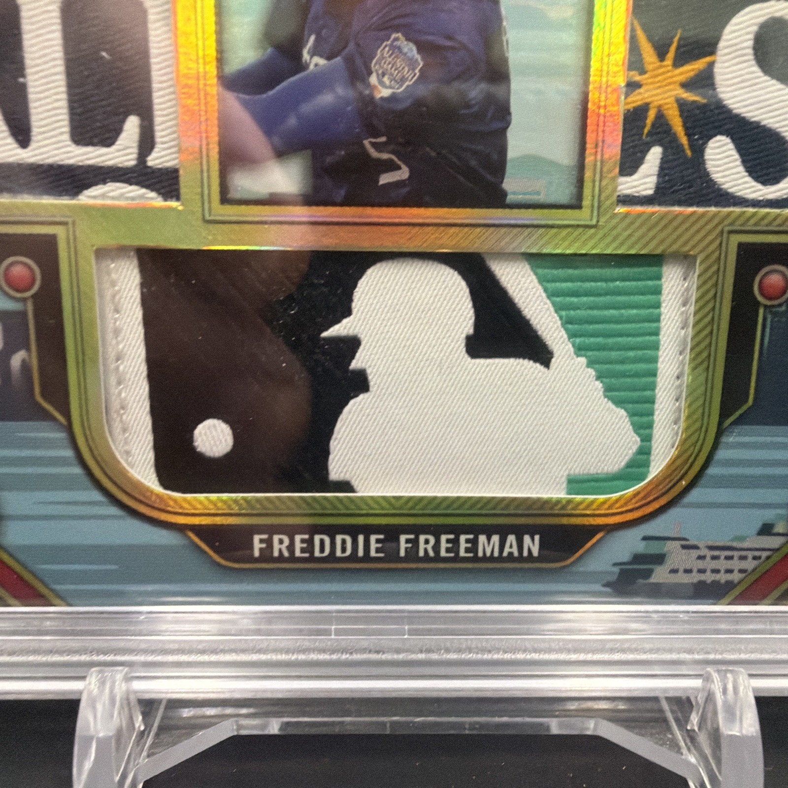 2024 Triple Threads Freddie Freeman 1/1 All-Star Game Worn Logoman Patch PSA 9 view 6