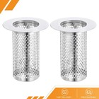 2Pack Shower Drain Strainer 3.1" x 2.5" Stainless Steel Deep Sink Hair Catcher