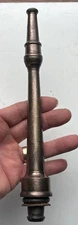 Antique Vintage Solid Brass Fire Department Hose Nozzle Lorain Mfg Co 8 Inch