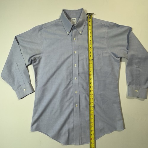 Brooks Brothers Herren SLIM FIT bügelfrei Tasche blau gestreift Anzughemd 16-35 - Bild 6 von 12