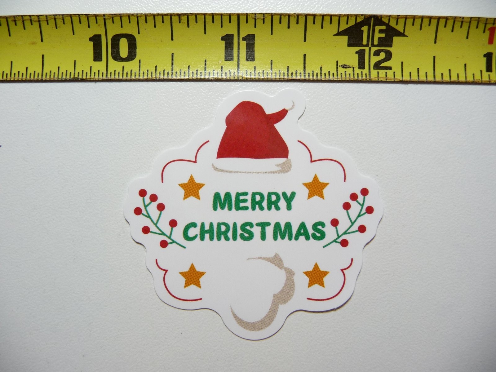 Merry Christmas Berries 4-Star Sticker Decal Winter Holiday Christian Cute Fun Design