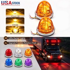 2x Led Watermelon Marker Lights Strobe 360 Rotation Roof Clearance Warning Lamp 2x Led Watermelon Marker Lights Strobe 360 Rotation Roof Clearance Warning Lamp