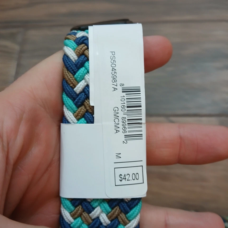 Cinto de tecido Nike médio (34-36) azul golfe elástico flexível trançado G-Flex - Imagem 4 de 4