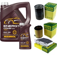 Inspektionspaket 6L Mannol Energy 5W-30 FüR VW Golf V 1.6 Audi A3 Skoda Octavia