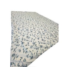 Reversible Blue White Floral Stripe Duvet Cover Matching Dust RuffleUSA Twin