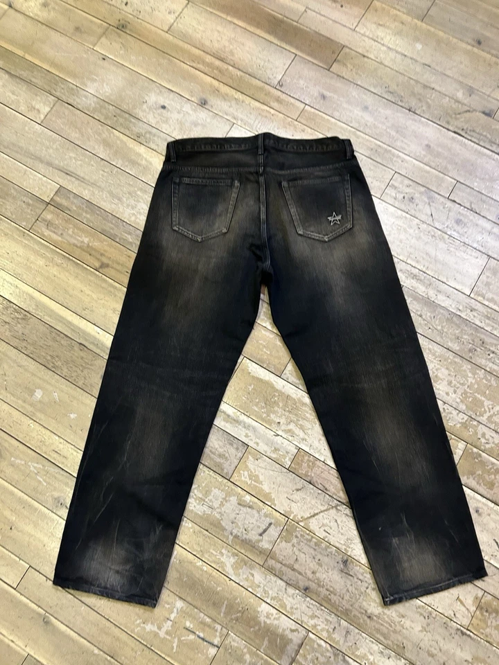 Size 36 - Supreme Distressed Loose Fit Selvedge Denim Jeans Black SS25 - Image 3 of 4