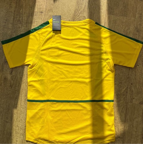 Nike Stussy Brazil x Football Jersey Yellow And Green Brand New With Tags - Picture 5 of 7