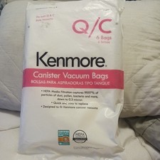 6 Kenmore Sears Type Q/C HEPA Vacuum Bags Style 5055 20-50558 50557 53292