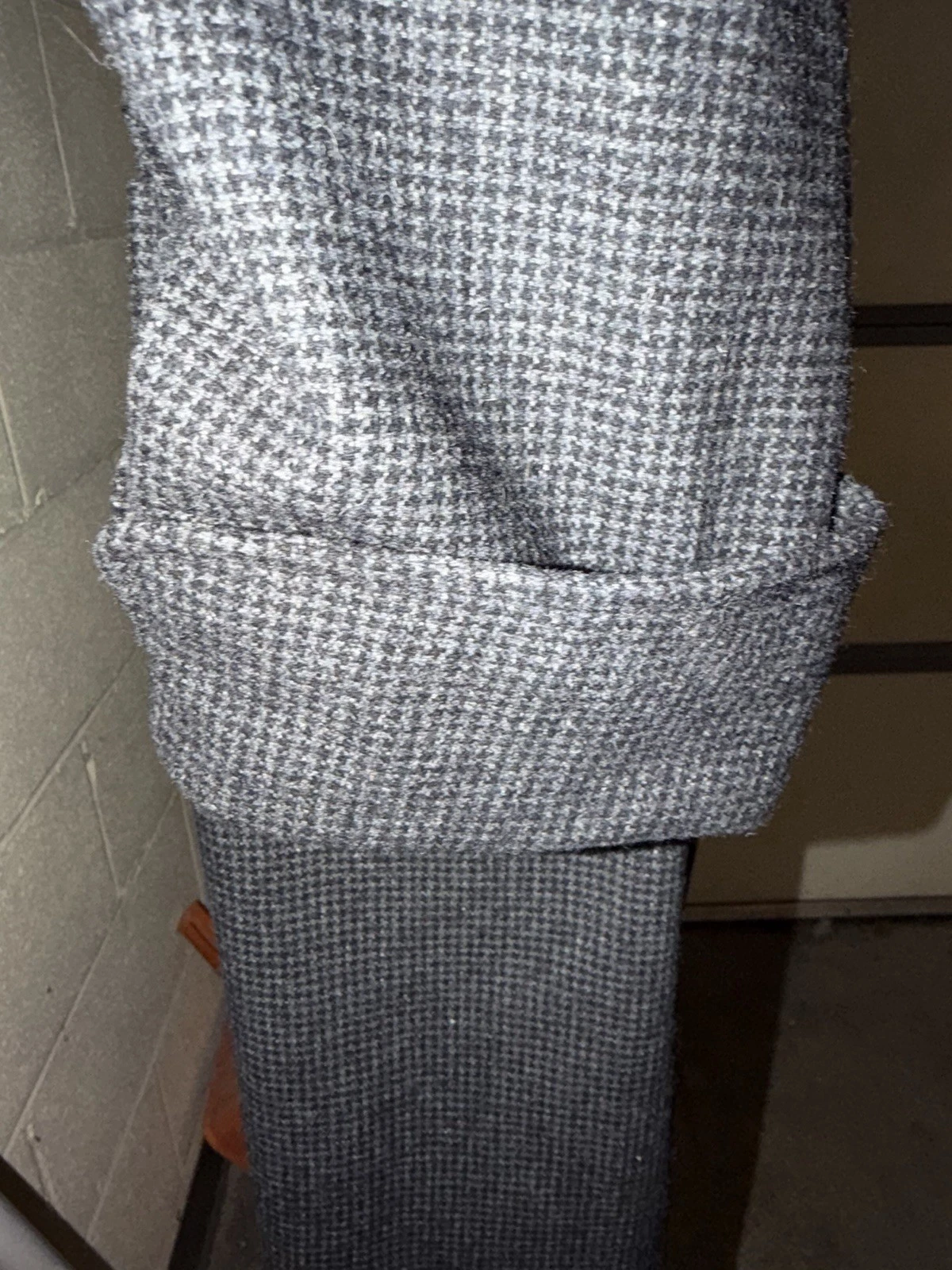 Halloween Replica Sherlock Holmes Overcoat Gray Houndstooth, Lined, Pockets, M image 4