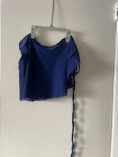 Theatricals Womens Classic Ballet Wrap Skirt Royal Blue Petite Small