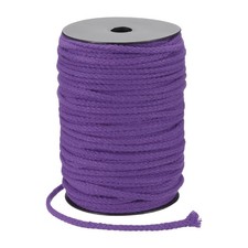 Makramee-Schnur 5mm x 90m Handgemachte Naturbaumwollseil 8-Strang Dunkellila
