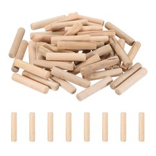 95 Pcs Wood Dowel Pins 1/2" x 2 3/8" Fluted Wooden Dowels Hardwood Pegs