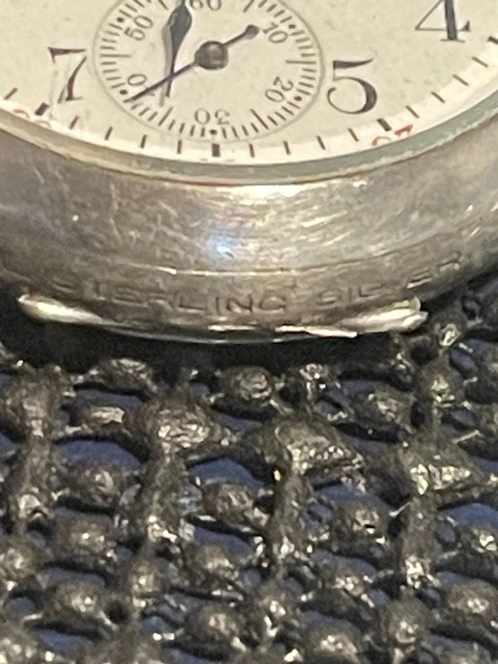 Карманные часы 1903 Waltham Gr. 115 Mod. Корпус 1900 15j 0s из чистого серебра - Изображение 3 из 4