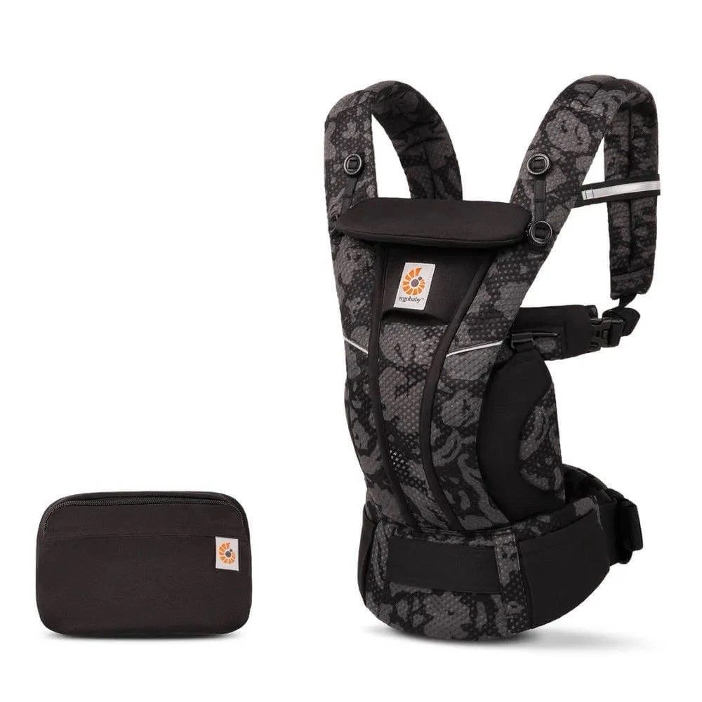 Ergobaby OMNI Breeze -Onyx Bloom Breathable Mesh BabyCarrier OmniBreeze 7-45 Lbs