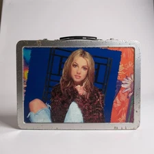 Britney Spears 2000 Y2K Metal Lunchbox Collectible Vintage Art Supplies