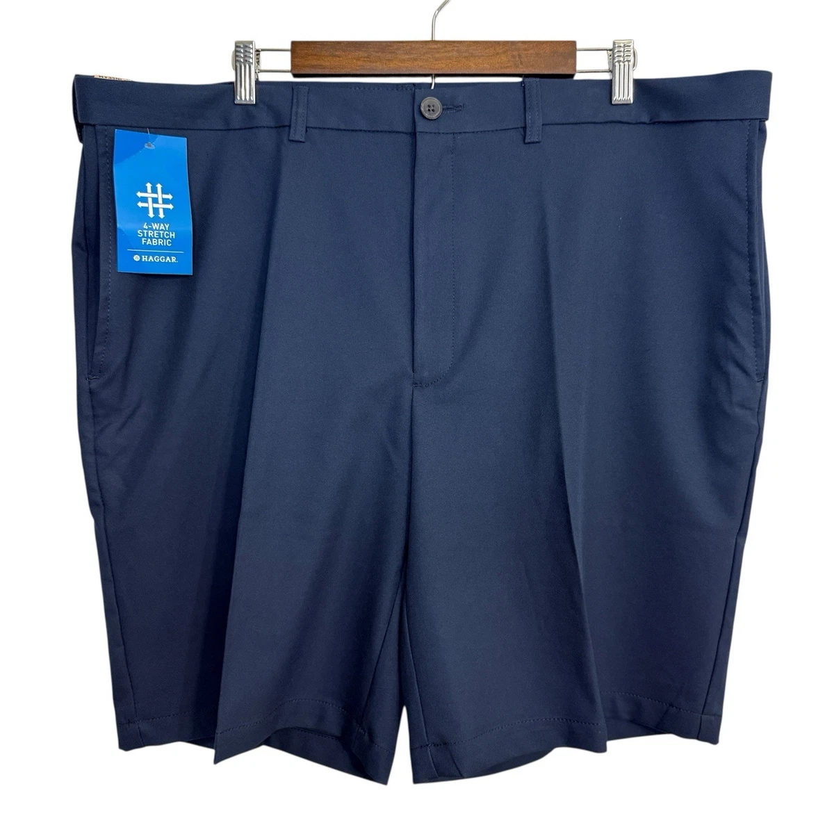 Haggar Pantaloncini Uomo Stretch Utility - Regolari E Taglie Forti - Slim Fit, Assorbimento Umidità