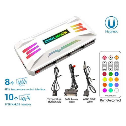 Contrôleur de ventilateur COOLMOON RGB - Photo 3/8