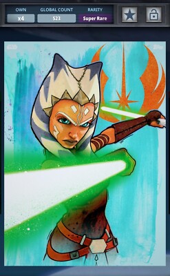 Star Wars Card Trader DIGITAL Clone Wars Animation Art AHSOKA TANO 523cc SR
