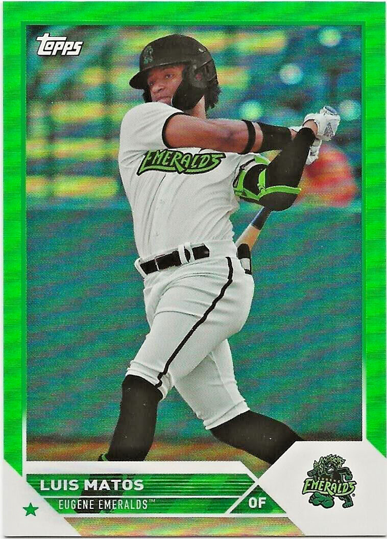2023 Topps Pro Debut LUIS MATOS Green Foil 22/99 Emeralds/Giants #PD-114