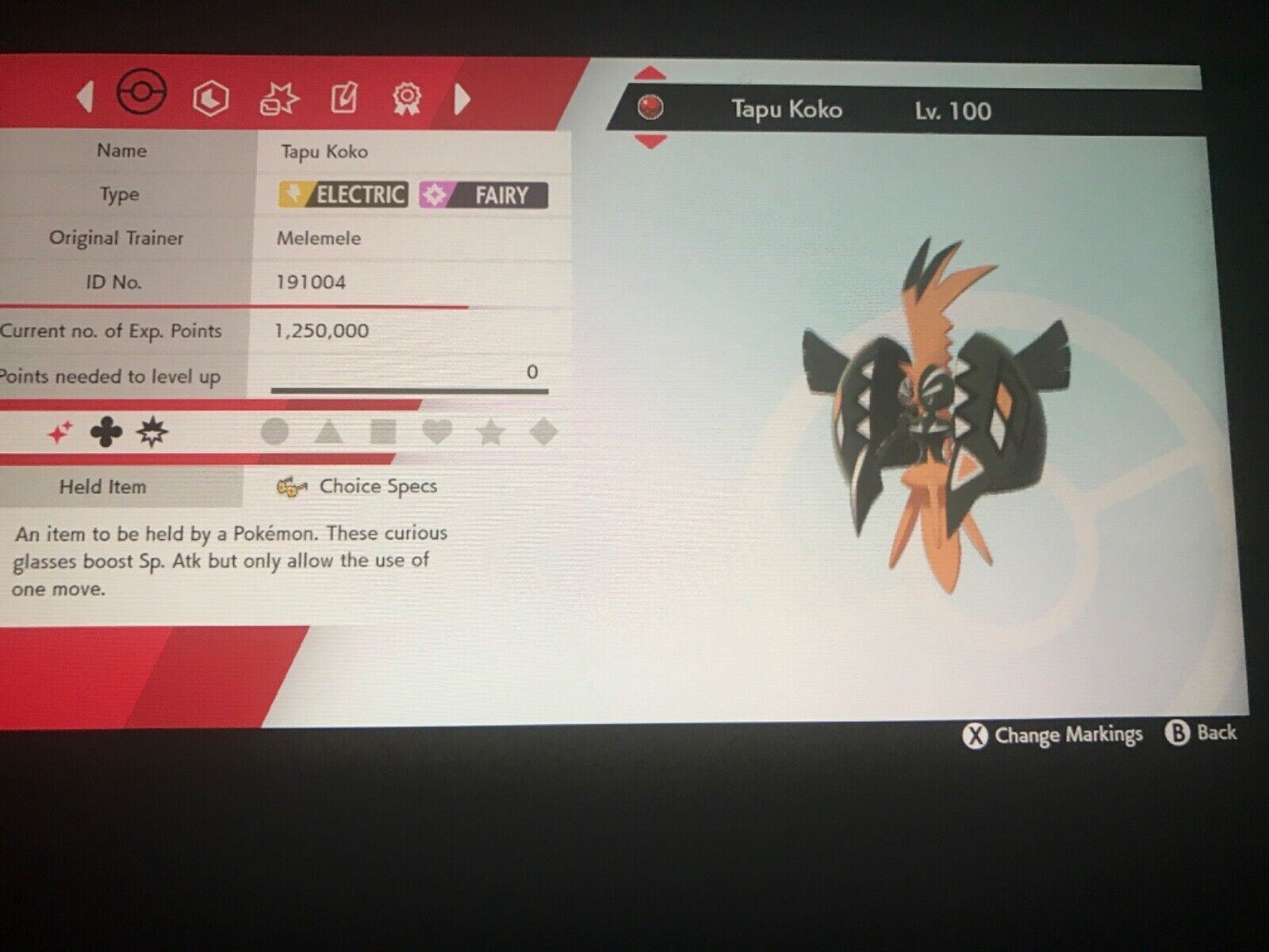 SHINY TAPU KOKO ✨ BATTLE READY / UNTOUCHED ⚡ 6IV + EV ⚡ Pokemon Sword &  Shield