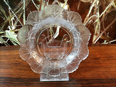 LALIQUE France - HONFLEUR edler Teller / Schälchen / Kerzenhalter Ø 15cm